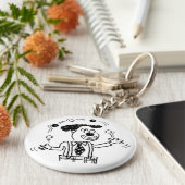 Keyring mit einer Juggler Juggling Illustration Schlüsselanhänger (Seite)