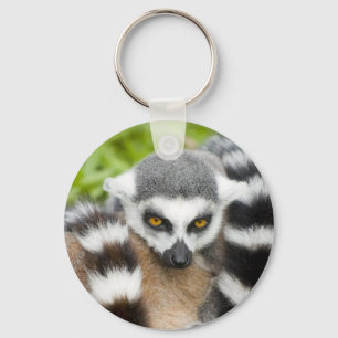 Keyring - Niedlicher Lemur Stripey Schwanz Schlüsselanhänger