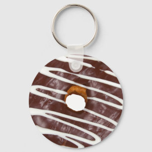 Keyring - Schokolade Doughnut White Drizzcing Schlüsselanhänger