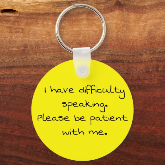 Keyring - Schwierigkeiten beim Sprechen Schlüsselanhänger (Vorderseite)