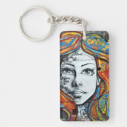 Keyring - Street Art Face Schlüsselanhänger (Vorderseite)