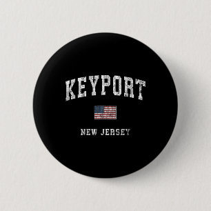 Keyrt New Jersey Nj Vintage Amerikanische Flagge S Button