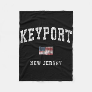 Keyrt New Jersey Nj Vintage Amerikanische Flagge S Fleecedecke