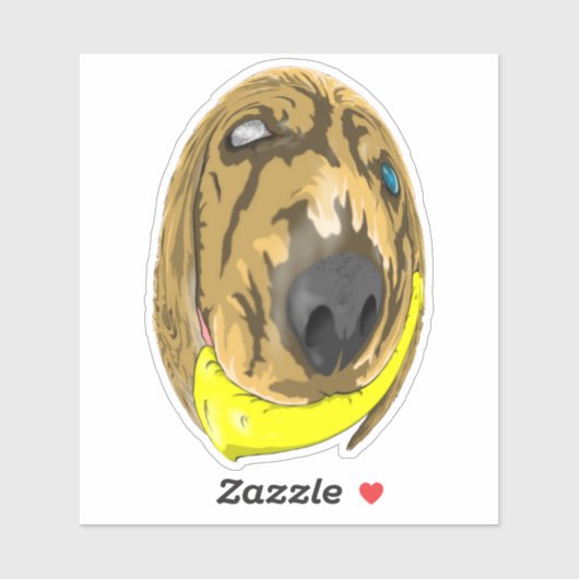 Keys & Banana, der Miniaturcocker spaniel 2 Aufkleber (Blatt)