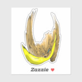 Keys & Banana, der Miniaturcocker spaniel 4 Aufkleber (Blatt)