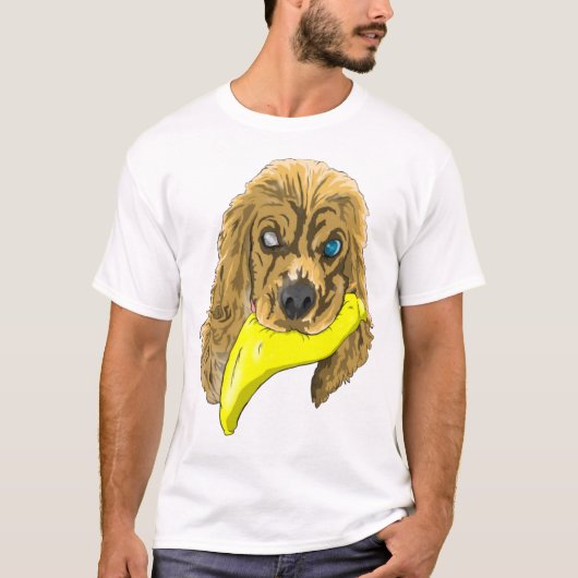 Keys & Banana, die Miniatur Cocker spaniel T-Shirt (Vorderseite)