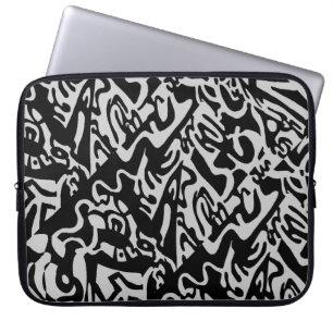"Keys", digital B&W abstrakt Laptopschutzhülle