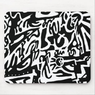 "Keys", digital B&W abstrakt Mousepad