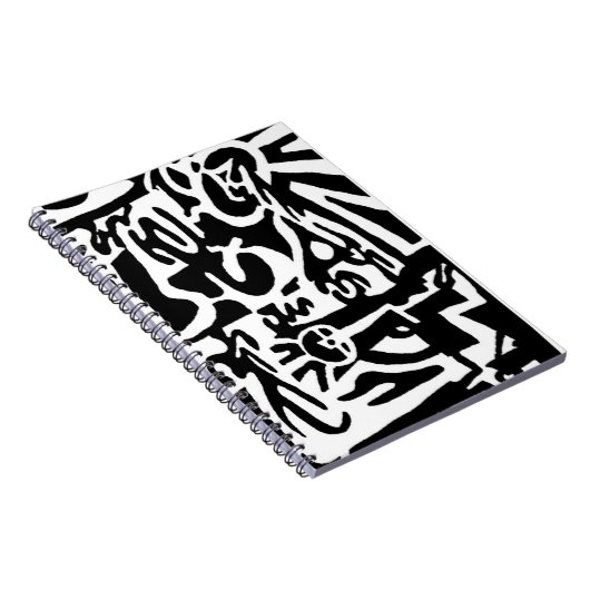 "Keys", digital B&W abstrakt Notizblock (Rechte Seite)