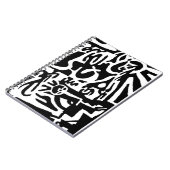 "Keys", digital B&W abstrakt Notizblock (Linke Seite)