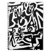 "Keys", digital B&W abstrakt Notizblock (Vorderseite)