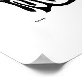 "Keys", digital B&W abstrakt Poster (Ecke)