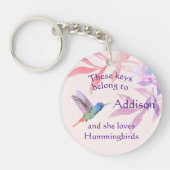 Keys Individuelle Name Lieben Hummingbirds Schlüsselanhänger (Vorderseite)