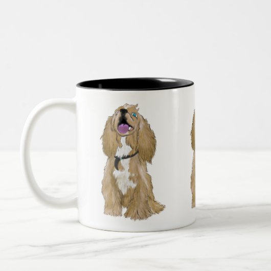 Keys the Miniature cocker spaniel Zweifarbige Tasse (Links)