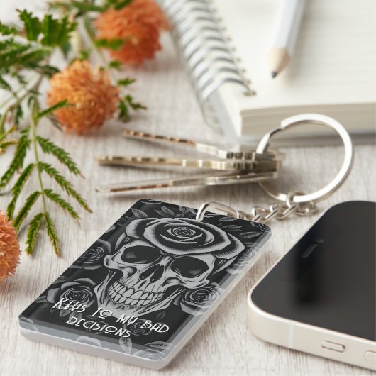 "Keys To My Bad Decisions" Key Chain- Funny Schlüsselanhänger (Vorderseite rechts)