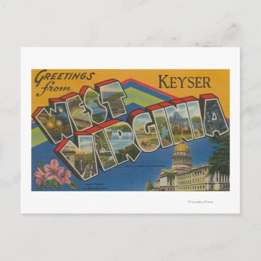 Keyser, West Virginia - Große Briefszenen Postkarte (Vorderseite)