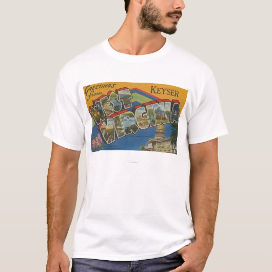 Keyser, West Virginia - große Buchstabe-Szenen T-Shirt (Vorderseite)