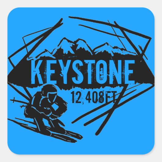 Keystone Colorado Aufkleber für die blaue Skisehöh (Vorderseite)