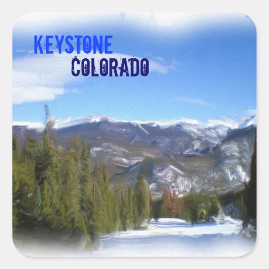 Keystone Colorado-Aufkleber Quadratischer Aufkleber (Vorderseite)