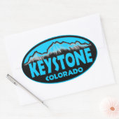 Keystone Colorado blaue ovale Aufkleber (Umschlag)