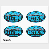 Keystone Colorado blaue ovale Aufkleber (Blatt)