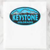 Keystone Colorado blaue ovale Aufkleber (Tasche)
