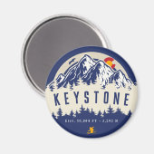 Keystone Colorado Flag Berg Souvenir Magnet (Vorderseite/Rückseite)