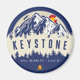 Keystone Colorado Flag Berg Souvenir Magnet