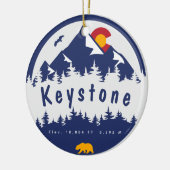 Keystone Colorado Flag Bergwandern Keramik Ornament (Links)
