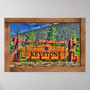 Keystone Colorado Holzschildkröte Poster
