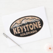 Keystone Colorado Ovalaufkleber Ovaler Aufkleber (Umschlag)