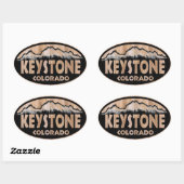 Keystone Colorado Ovalaufkleber Ovaler Aufkleber (Blatt)