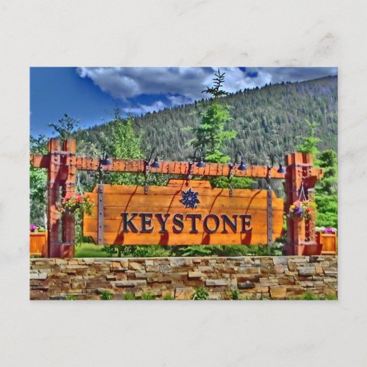 Keystone Colorado Postkarte (Vorderseite)