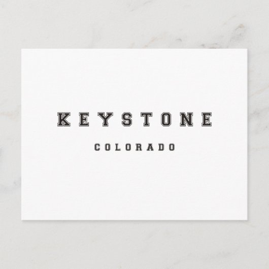Keystone Colorado Postkarte (Vorderseite)