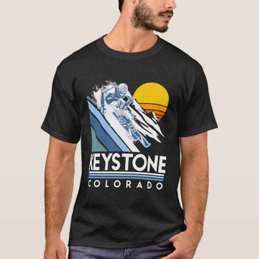 Keystone Colorado Retro Ski T-Shirt (Vorderseite)