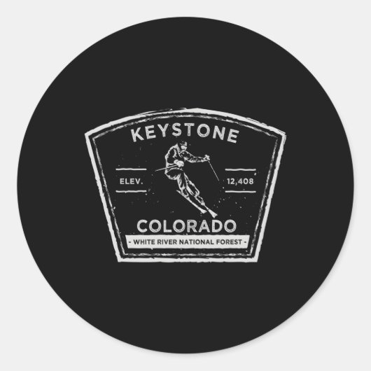 Keystone Colorado Runder Aufkleber (Vorderseite)