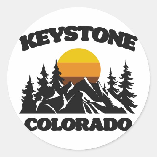 Keystone, Colorado Runder Aufkleber (Vorderseite)