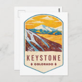 Keystone Colorado Ski Abzeichen Postkarte (Vorne/Hinten)