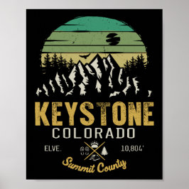 Keystone Colorado Ski Berg Vintager 60er Poster
