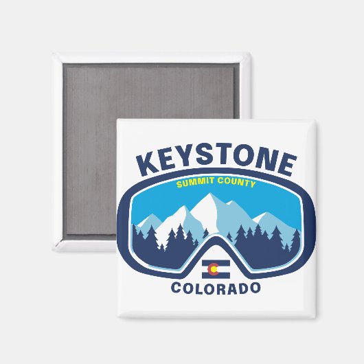 Keystone Colorado Ski Goggles Magnet (Vorderseite/Rückseite)