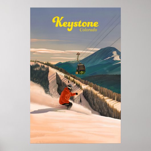 Keystone Colorado Ski Resort Travel Poster (Vorne)
