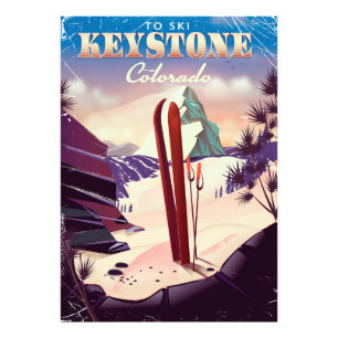 Keystone, Colorado Ski Vintages Poster. Fotodruck