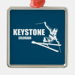 Keystone Colorado Skier Ornament Aus Metall