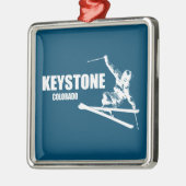 Keystone Colorado Skier Ornament Aus Metall (Links)