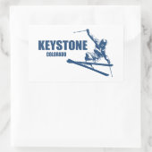 Keystone Colorado Skier Rechteckiger Aufkleber (Tasche)