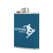 Keystone Colorado Snowboarder Flachmann (Links)