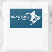 Keystone Colorado Snowboarder Rechteckiger Aufkleber (Tasche)