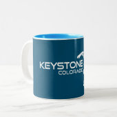 Keystone Colorado Snowboarder Zweifarbige Tasse (Vorderseite Links)