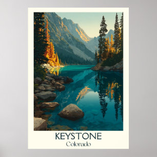 Keystone Colorado Vintager Bergsee-Zauber Poster