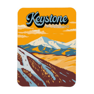 Keystone Colorado Winter Skigebiet Vintage Magnet